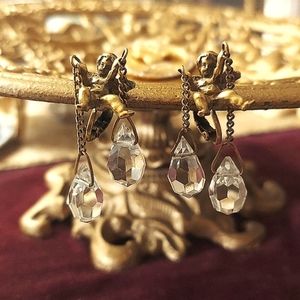 Joseff Of Hollywood Cherub Crystal Drop Earrings